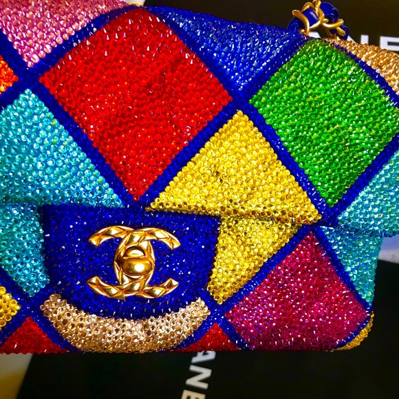 100% Authentic Chanel Mini Swarovski Crystal Bag - Picture 5 of 8